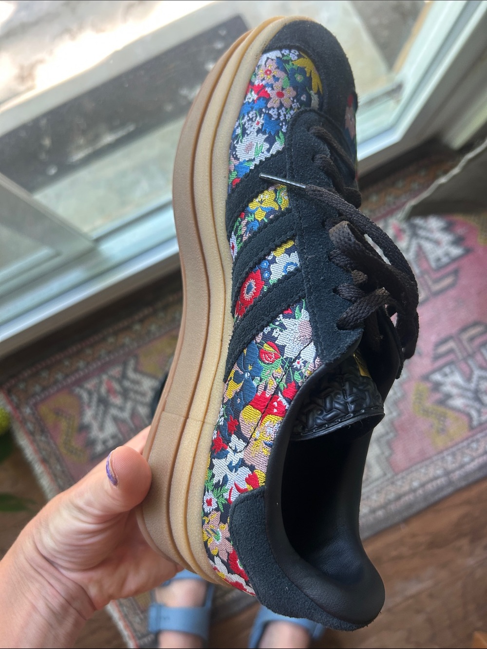 Adidas Gazelle Bold X Liberty London Shoes - Picture 6 of 7